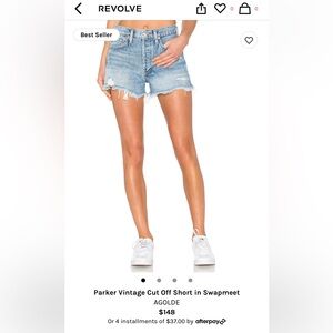 AGOLDE Parker cut off shorts